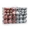 R N' D Toys 100 Rose Gold and Silver Christmas Ornament Balls Shatterproof + 100 Metal Ornament Hooks, Hanging Ornaments for Indoor/Outdoor Christmas Tree, Holiday Party, Home Décor